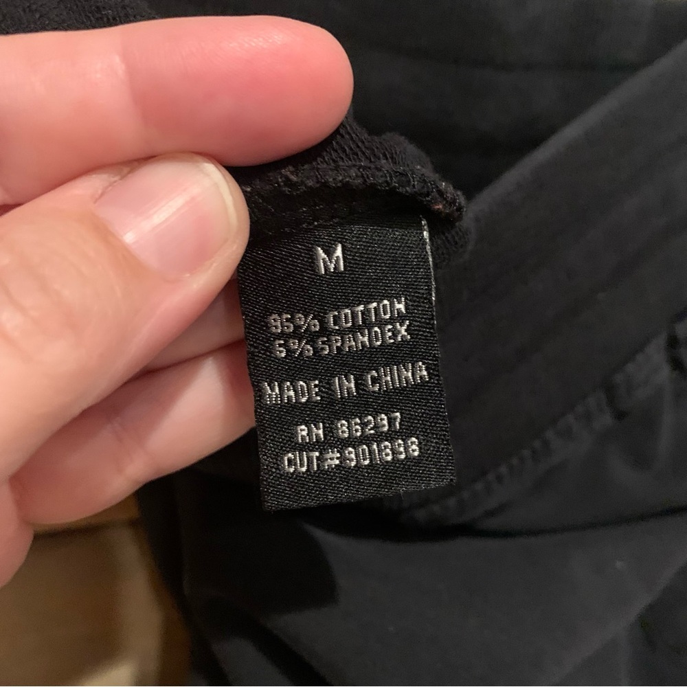 Y2K BCBGMaxAzria Black Rivetted Bootcut Drawstring Track Pant Size M - Picture 12 of 13